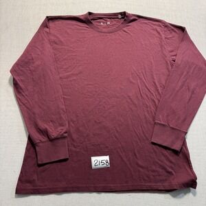 Unbranded Long Sleeve T-Shirt Mens Sz XL Burgundy New Without Tags